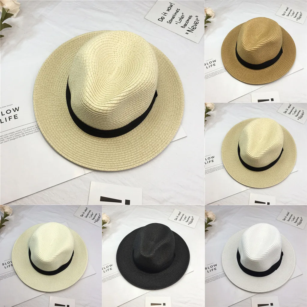 Женская Соломенная Панама с широкими полями, свернутая шляпа, Пляжная летняя шляпа, женская соломенная шляпа, большой широкий пляжный навес, шляпа, складная солнцезащитная Кепка, солнце