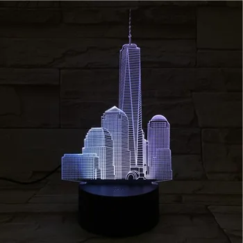 

3D Lamp Cute Present for Child Empire State Building for Indoor Decoration Battery Powered Led Night Light Lamp Dropshipping