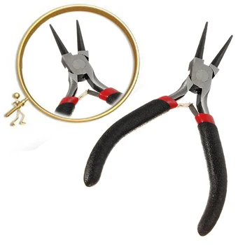 

Tools Pliers Red Round Nose Pliers 12.5cm Black Carbon Steel Hand Tools Car Hand-held Disassembly Tool Pliers Repair Hand Tool