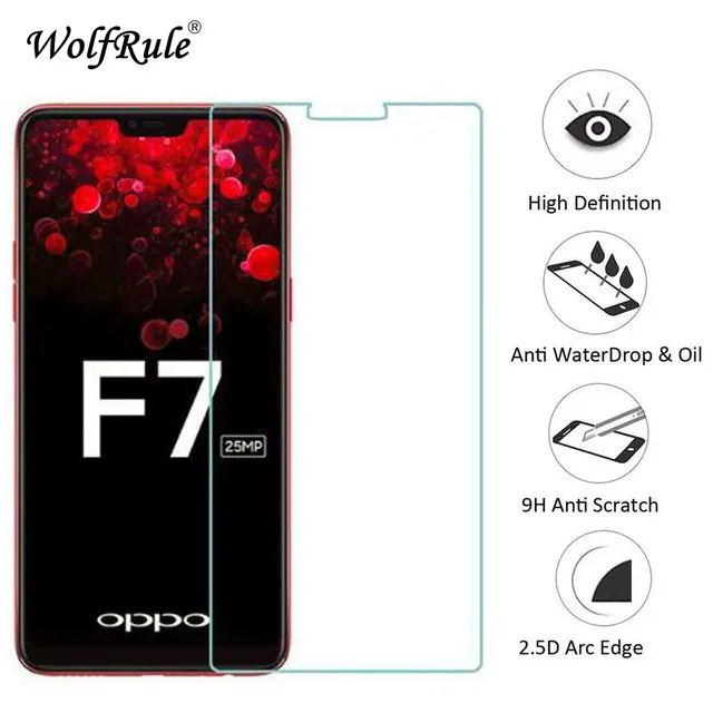 2 шт. Защитное стекло для экрана для OPPO F7 закаленное стекло для OPPO F7 стекло против царапин пленка для OPPO F7 F 7 Защитная пленка для телефона