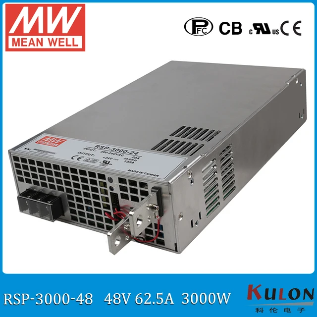 w power supply 640 dc 3000 48V AC/DC WELL Original MEAN RSP Power 3000W 62.5A 48