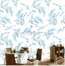 Пользовательские Papel де Parede цветочный, синие цветы для спальни гостиной ТВ настенные рельефы обои Papel де Parede