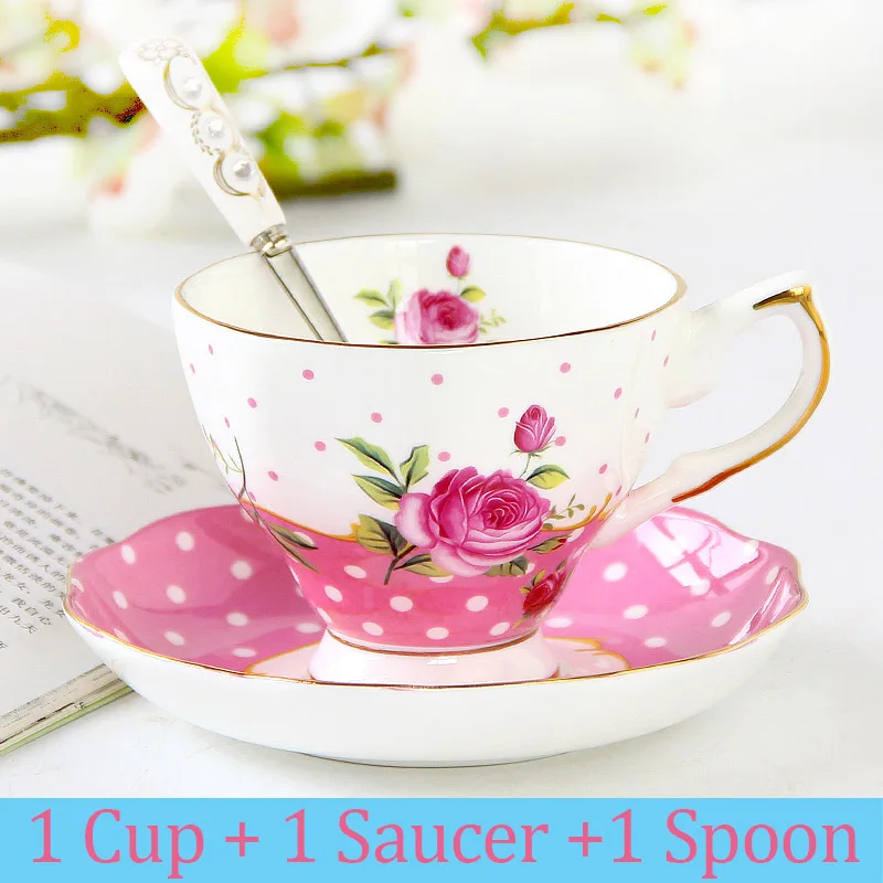 

Ceramics Kitchen Tool British Style Classic Coffee Cup Set Rose Luxury Gift Ceramic Tea Cups Porcelain Afternoon Black Teacups