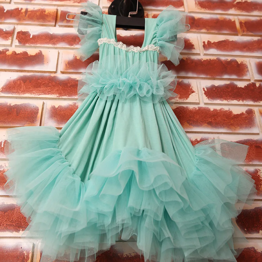 2017 Baby Girls Lace tutu Dresses Kids Girls Princess tulle Dress