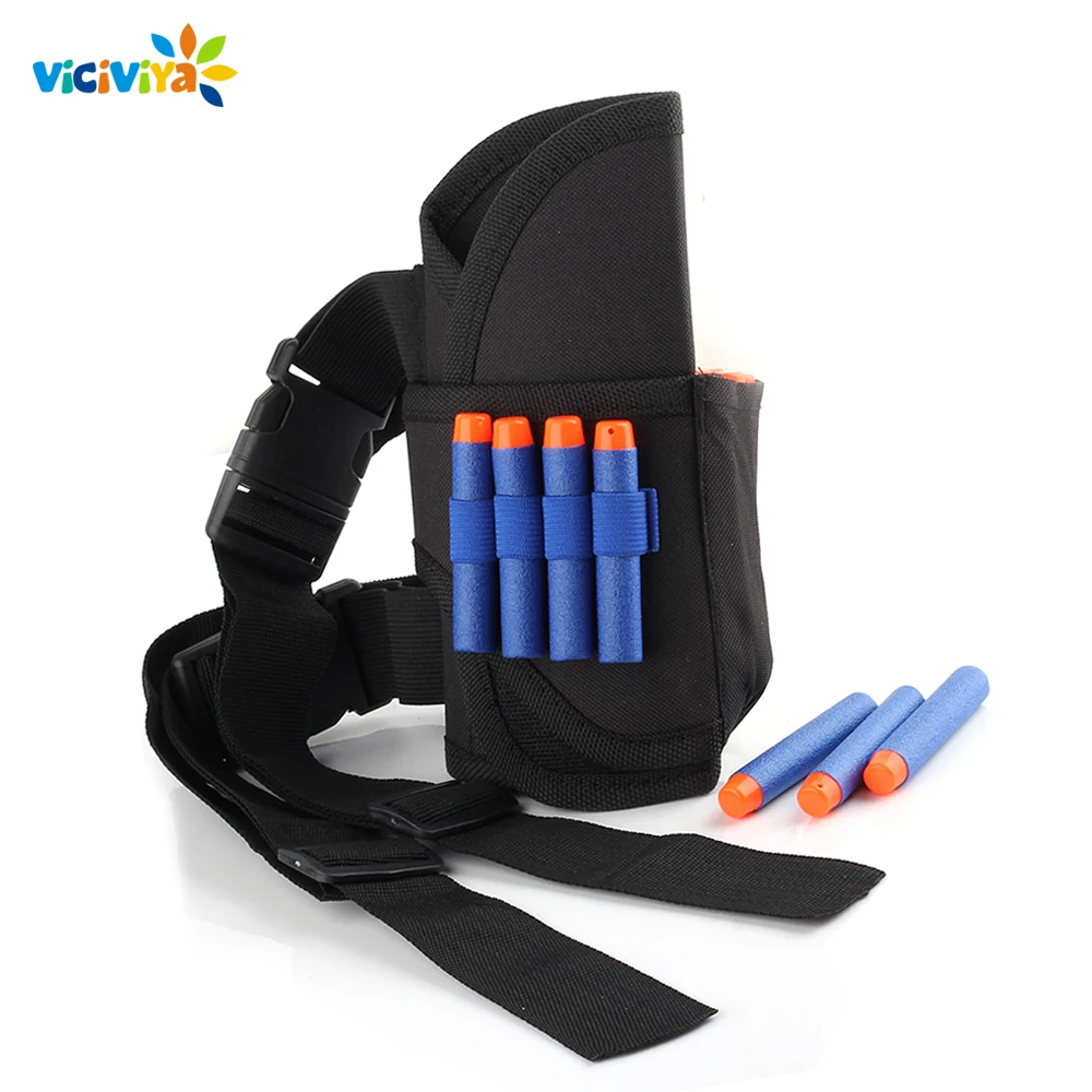 

Toys Gun Bullets Soft Darts Tactical Target Pocket Legs Bag for Nerf N-Strike Elite Ammo Bag Storage Bag with 10pcs bullets