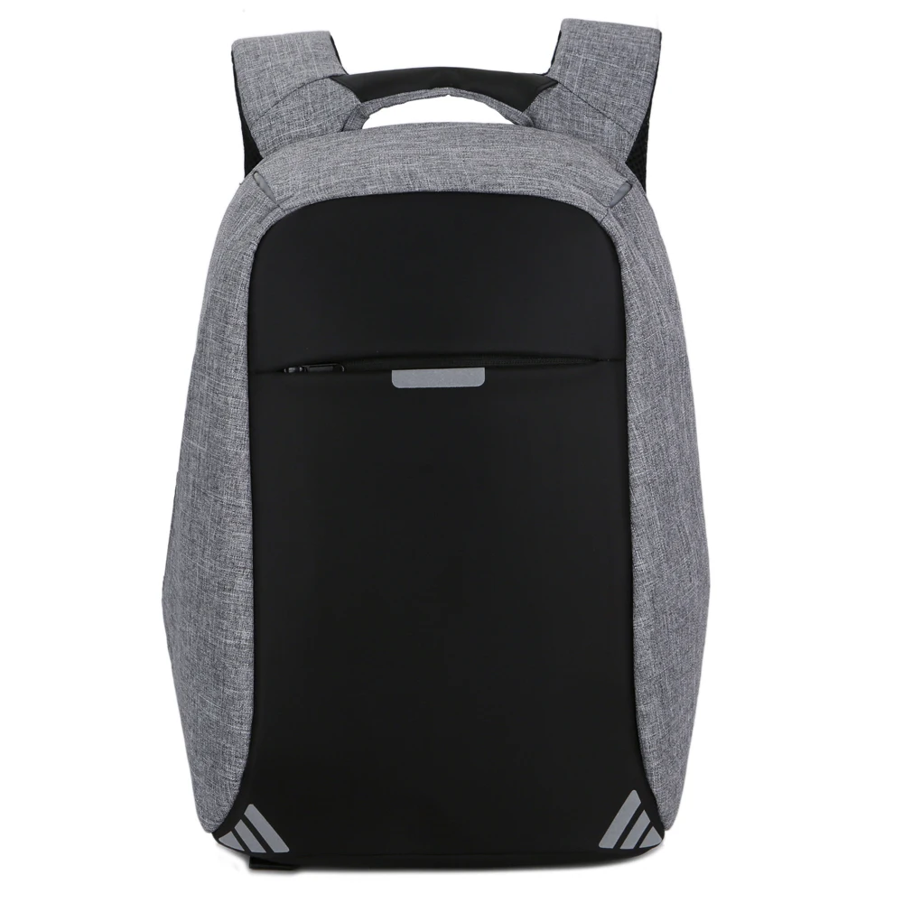 Мужские рюкзаки для ноутбука с зарядкой от usb 15,6 дюймов, модный мужской рюкзак Mochila для отдыха, водонепроницаемый рюкзак для путешествий с защитой от кражи - Цвет: light gray usb