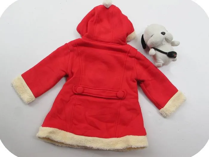 Зимняя теплая куртка для маленьких девочек детское рождественское пальто с капюшоном верхняя одежда для детей от 18 месяцев до 5 лет, куртка одежда для девочек