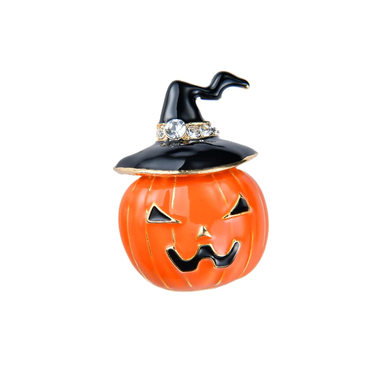 

Europe and the United States high-end retro Christmas Halloween pumpkin brooch exquisite fashion plant brooch manufacturers hot