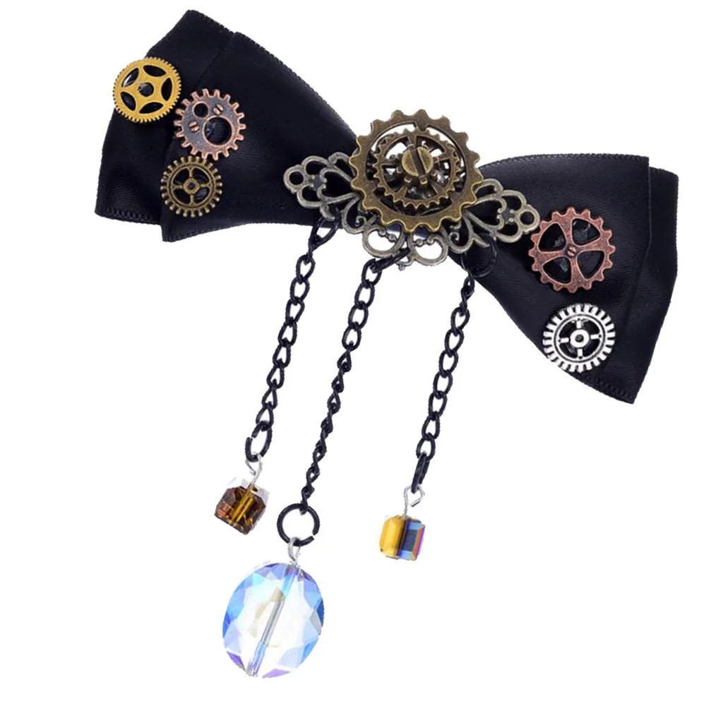 Stylish Women Girls Hairpins Bow Knot Barrettes Craft Skull Decor Shine Hair Clip Clamp High Quality Hair Decoration Accessories