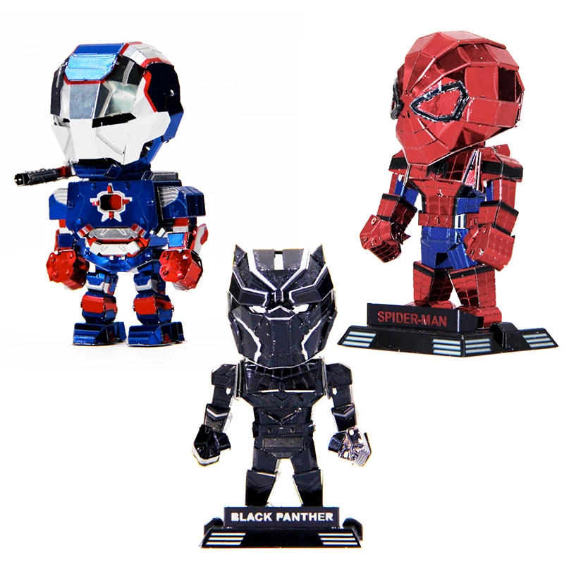 

3D Metal Puzzle Model Mini Marvel Hero Manually Assembling Puzzles Collectional Educational Toys For Adult Children Gifts