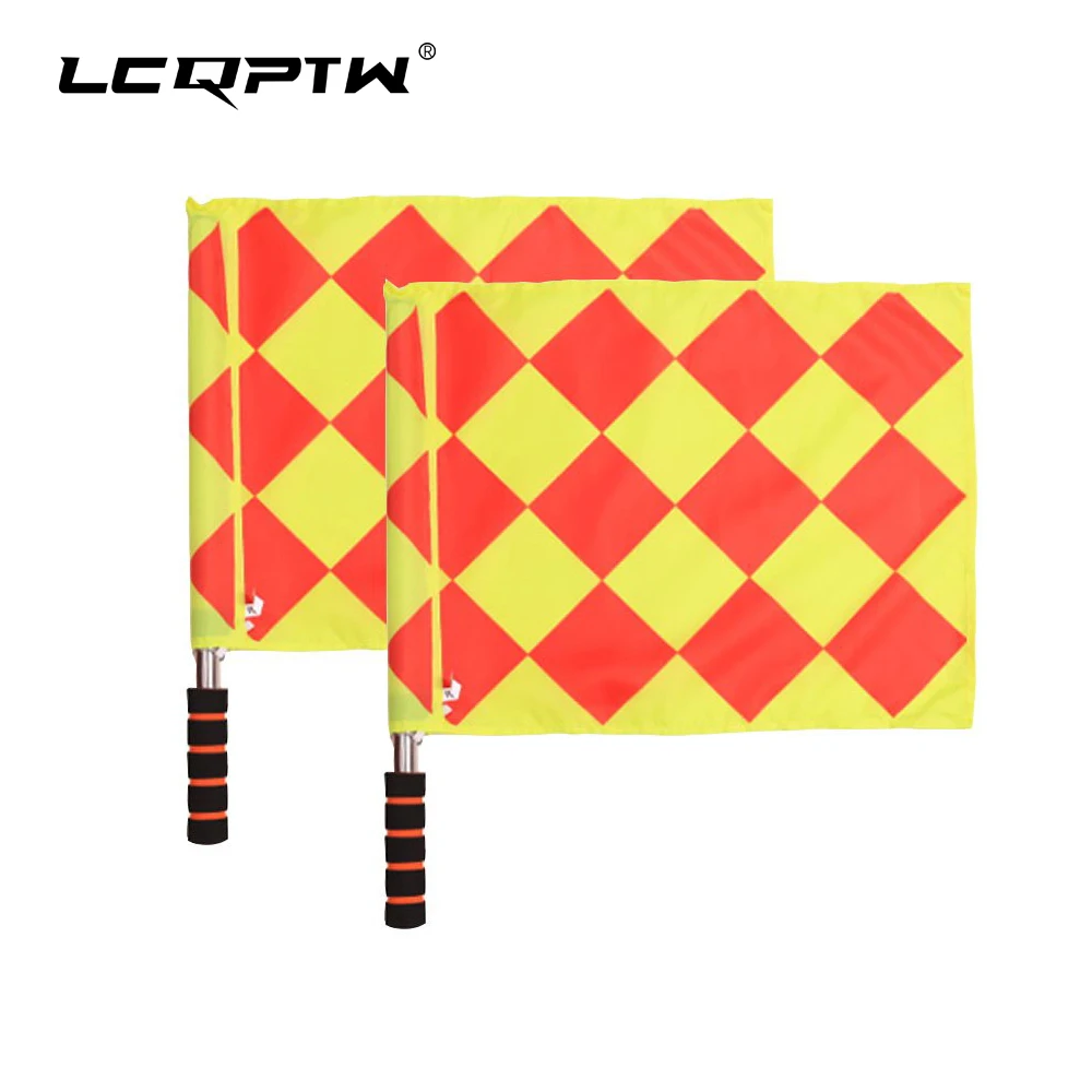 

Soccer Referee Flag Sideline Fair Play Sports Match Linesman Flags Equipment New 2pcs/set Fast shipping
