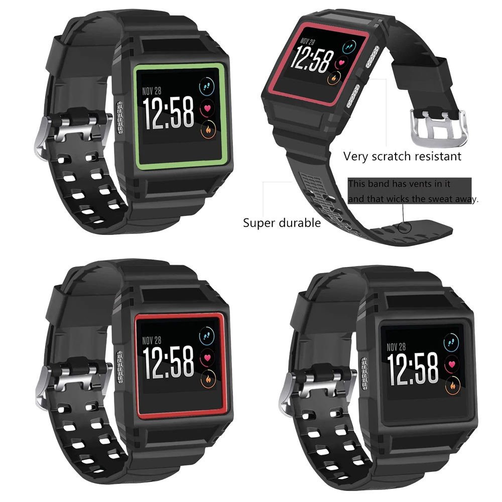 BOX-W Fitbit Ionic Bands Rugged Buckle Case Strap Replacement for Smartwatch | Электроника