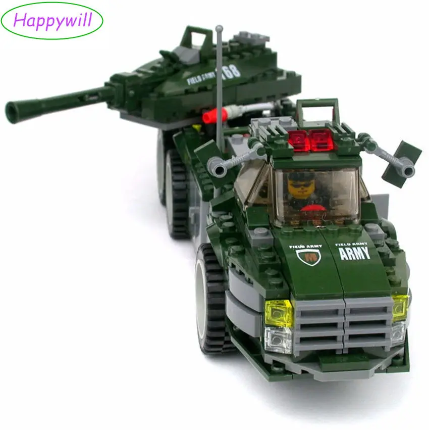 

Happywill 84004 Field Army Series Speed Forced Howitzer Building Block Sets 331+pcs Enlighten DIY Construction Bricks toys
