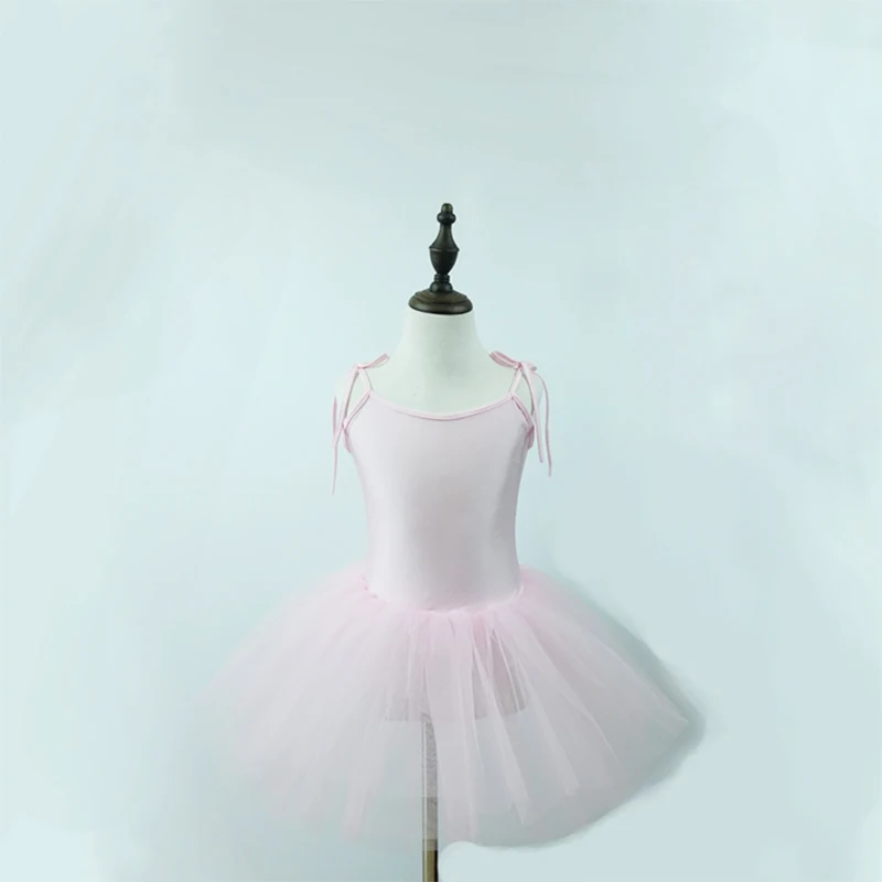 2018 Cute Ballet Tutu Dress For Children Girls Dancing Clothes Gymnastic Dress Leotards Costumes Sling Spandex Polyester 128 Pink 11