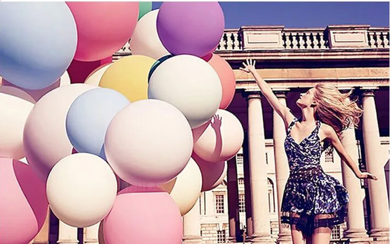 1 шт. 36 дюймов круглый латексный красочный большой гигантский шар для вечеринки, дня рождения, свадьбы, декоративные шары, игрушки для улицы TD0057