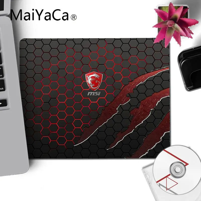 Maiyaca новый дизайн MSI Gaming плеер Настольный Ноутбук резиновый коврик для мыши резиновый ПК компьютерный игровой коврик для мыши