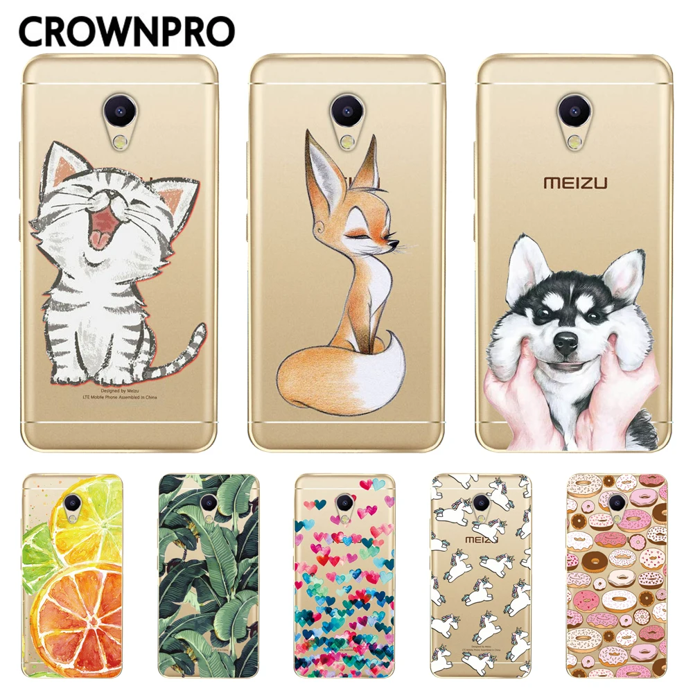 

CROWNPRO Soft Silicone Meizu M3 Note Case Cover TPU Colored Painting Cover Back Meizu M3 Note 5.5" Phone Case
