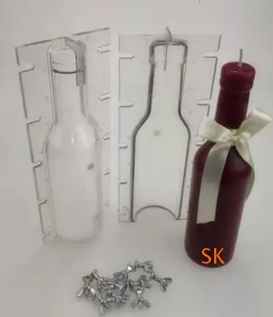 

diy candle mould easy handle beerbottle-shaped candle mold free shipping