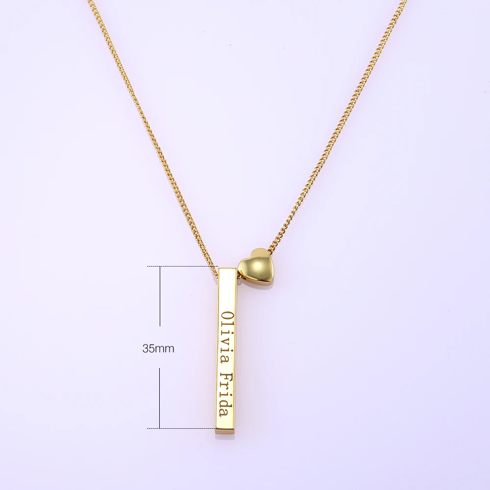 Lateefah Personality Letter Custom Name Fashion Necklace Tiny Dainty Heart Initial Necklaces Women Accessories Ladies Jewelry
