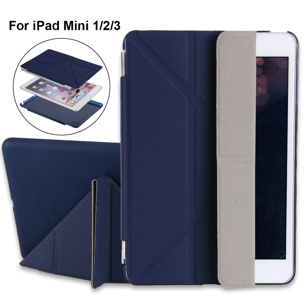 

Redlai Leather Case For Apple iPad Mini 1/2/3 Ultra Slim Fold Stand Magnetic Flip Smart Case For iPad Mini 1 2 3 Auto Sleep/Wake