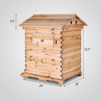 

Food-Grade Beekeeping Wooden House 20x16x10 inch Frames Honey Beehive High Quality