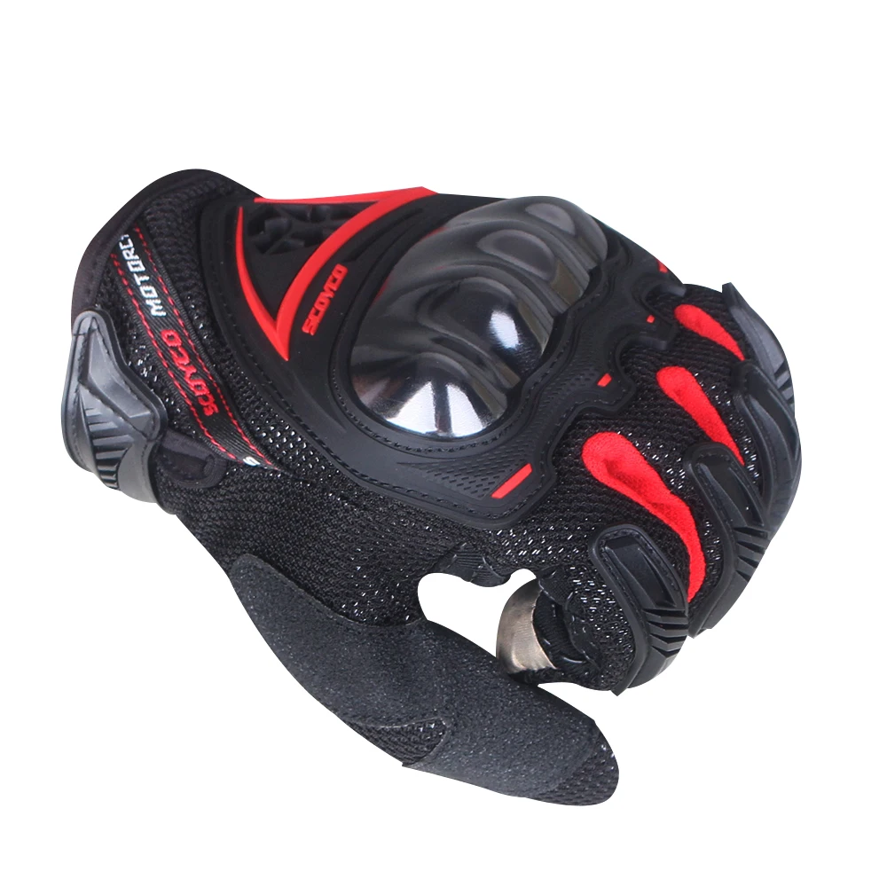 SCOYCO Новинка перчатки с защитой суставов для мотоцикла Guantes de moto дышащая