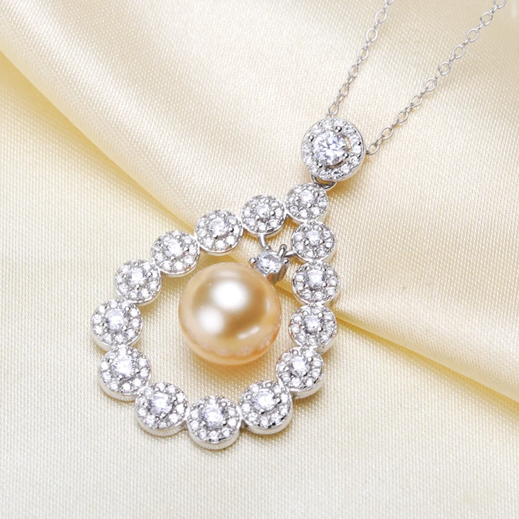

DIY Jewellery 925 Sterling Silver Pearl Pendant Unique Design Necklace Pendant Findings Jewelry Parts Fittings Women Accessories