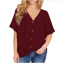 ^#Cheap Flying ROC Ladies Blouse Loose Blouse Short Sleeve V Neck Button Down Women Summer Blouse ^#Cheap Flying ROC Ladies Blouse Loose Blouse Short Sleeve V Neck Button Down Women Summer Blouse