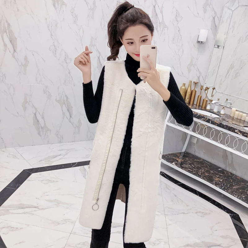 MUMUZI 2018 Fashion Faux Fur Coat Winter Women Casual Slim Sleeveless Faux Sheepskin Vest Winter Jacket Women casaco feminino MUMUZI 2018 Fashion Faux Fur Coat Winter Women Casual Slim Sleeveless Faux Sheepskin Vest Winter Jacket Women casaco feminino