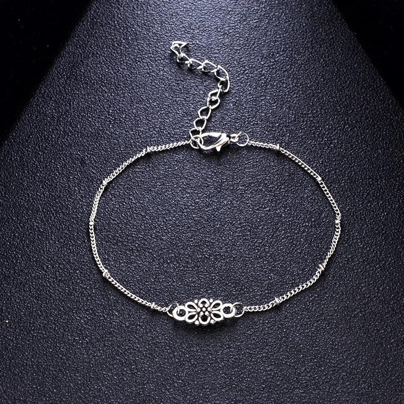 Yobest 2 шт./компл. Lover Heart Anklet Foot Jewelry Винтажный серебряный цвет модная цепочка для ног