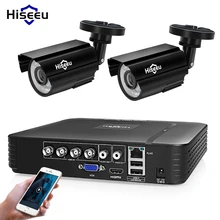 Hiseeu 4CH DVR Sistema de CFTV 2 pcs 2CH 1.0 MP Câmeras IR Ao Ar Livre Câmera de Segurança 720 p HDMI CCTV AHD DVR Kit de Vigilância De 1200 TVL