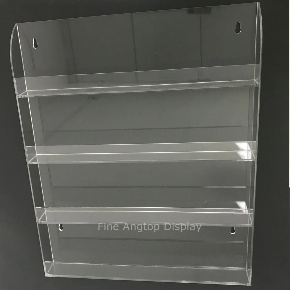 

Countertop Wall Mount Acrylic Display Rack For Nail Polish 4 Open Shelves Small Bottle Collection Organizers