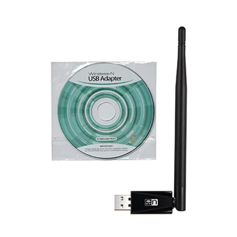 MT7601UN чипсет 150 Мбит/с USB WiFi беспроводная сетевая карта 802,11 b/g/n LAN адаптер ключ с поворотная антенна w/CD драйвер