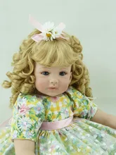 22 inch 55cm Silicone baby reborn dolls, lifelike doll reborn babies for Children’s toys blonde hair girl
