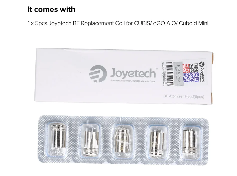 5 шт. Joyetech Cubis Танк BF SS316 серии катушки головы 0.6ohm SS316 MTL 1.0ohm SS316 MTL 0.5ohm SS316 DL vape распылитель