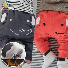 Lemonmiyu детские леггинсы теплые ПП брюки детские хлопковые штаны-шаровары с принтом Повседневное свободные осень-зима животного эластичные штаны