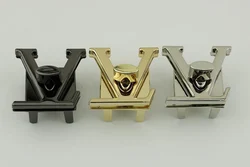 V 모양 가방 걸쇠 회전 잠금 트위스트 잠금 금속 하드웨어 DIY 핸드백 가방 지갑 가방 액세서리 4.2x3.9x3.8cm