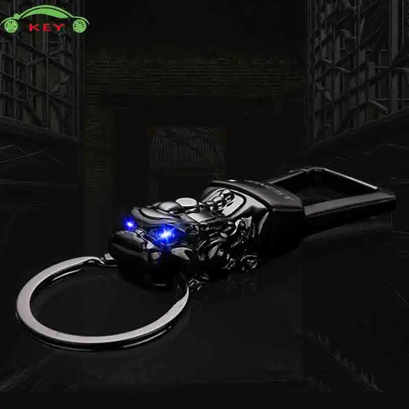 

Upscale Brave Troops LED Light Car Keychain for Holden Lada Skoda Nissan Mitsubishi Lexus Honda Key Ring Auto Metal Men Keyring