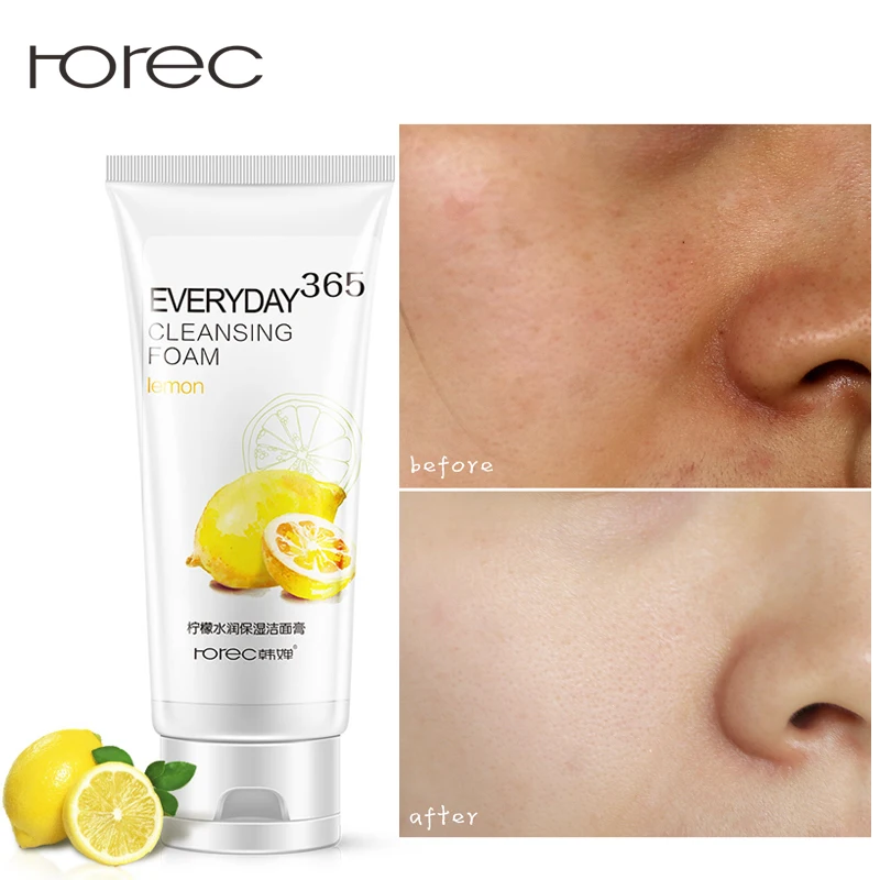 face wash foam with lemon