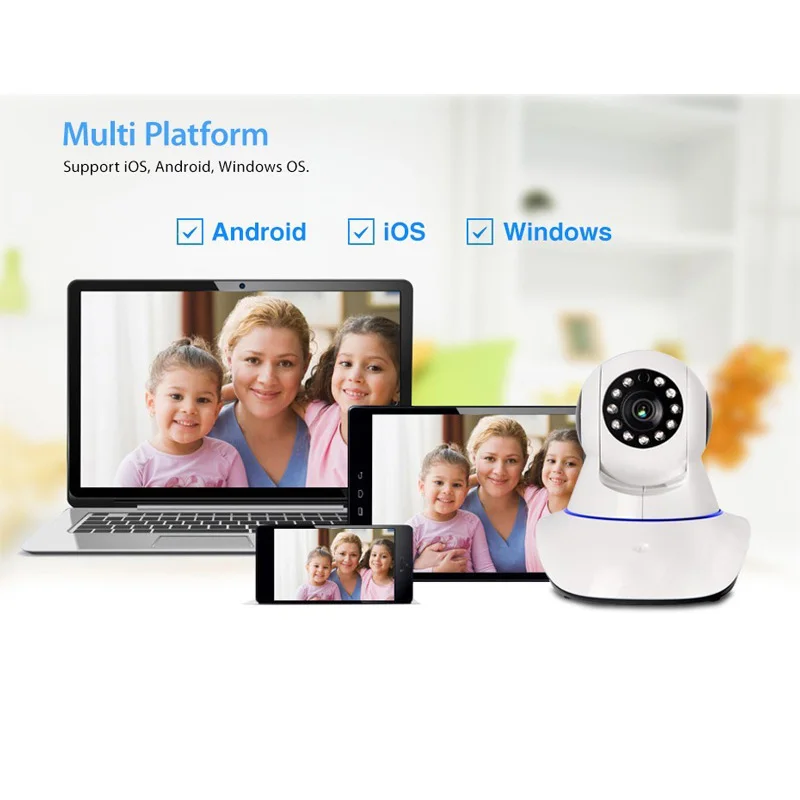 2.0MP Smart Home 360 Panoramic Wireless CCTV Security Camera Indoor Wifi P2P IP Camera Two Way Talk Remote Control Night Vision