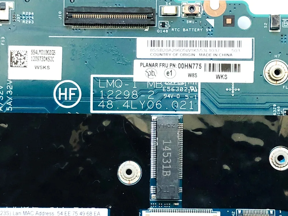 Оригинальный Для Lenovo X1C материнская плата для ноутбука X1C I5-4200U 8 ГБ 12298-2 48.4LY06.021 00HN775 испытанное хорошее Бесплатная доставка