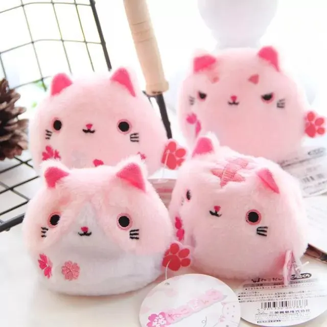 

Kawaii Newest Cats Cartoon 8cm 4pcs Set Soft Plush Stuffed Toy Cute Pendant Keychain Gift Toy Doll Wedding Gift Toy Bouquet Gift
