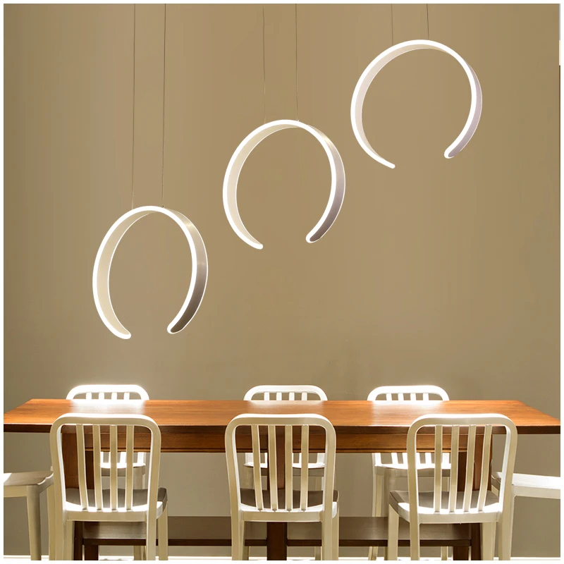 

Modern LED pendant lights for lampada led living room Concise fashion indoor lighting led strip pendant lamp AC 90-- 260V