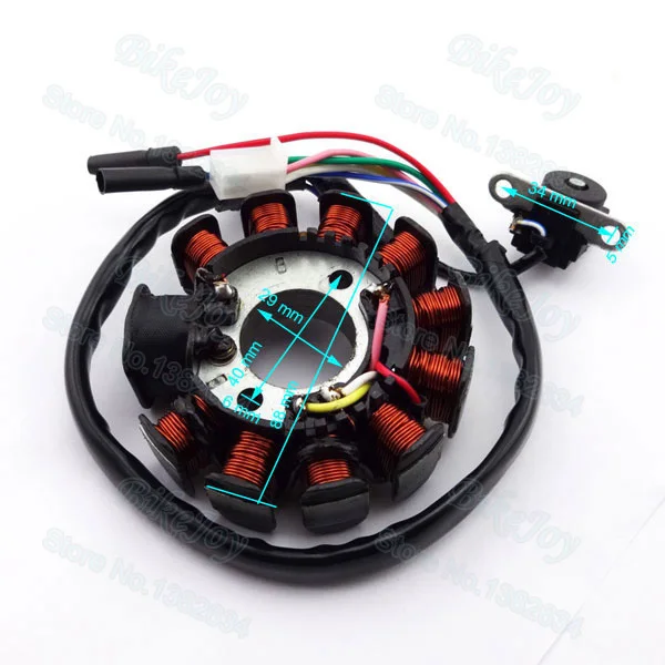 

Magneto Ignition Stator Coil 11 Poles For GY6 125cc 150cc Moped Scooter ATV Quad Go Kart Motocross Motorcycle Motorbike