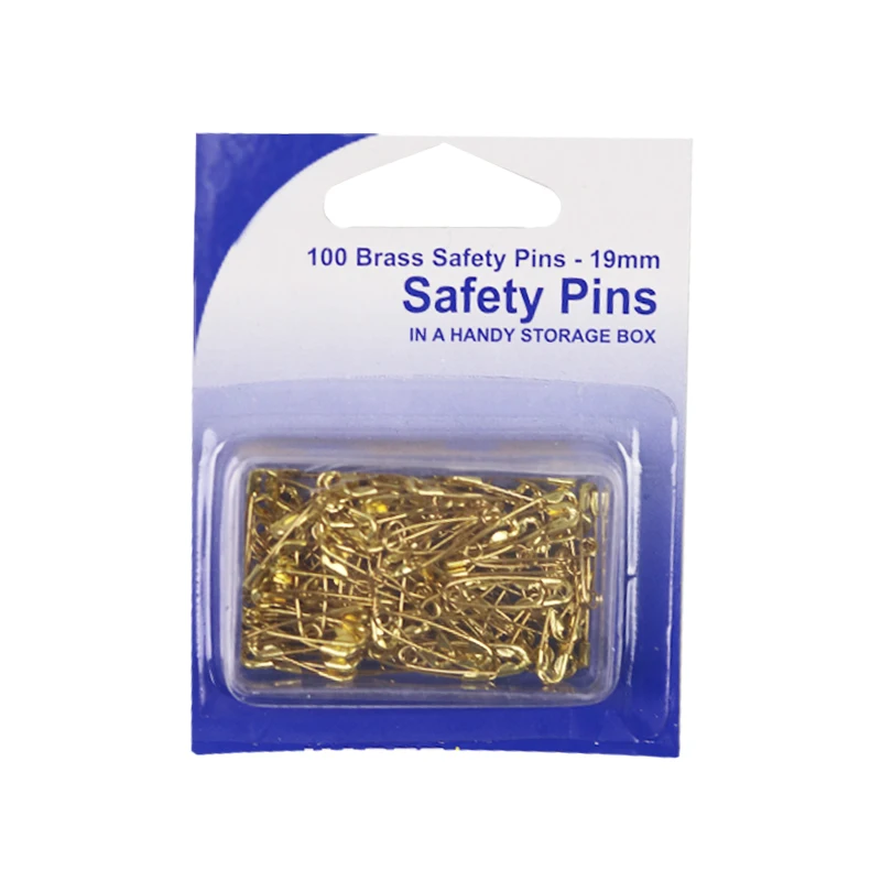 

100pcs 19mm Gold Safety Pins DIY Sewing Tools Accessory Apparel Accessories