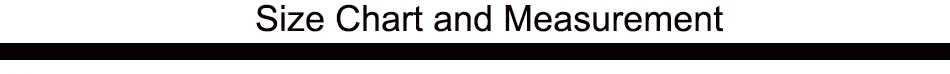 Size Chart and measurement