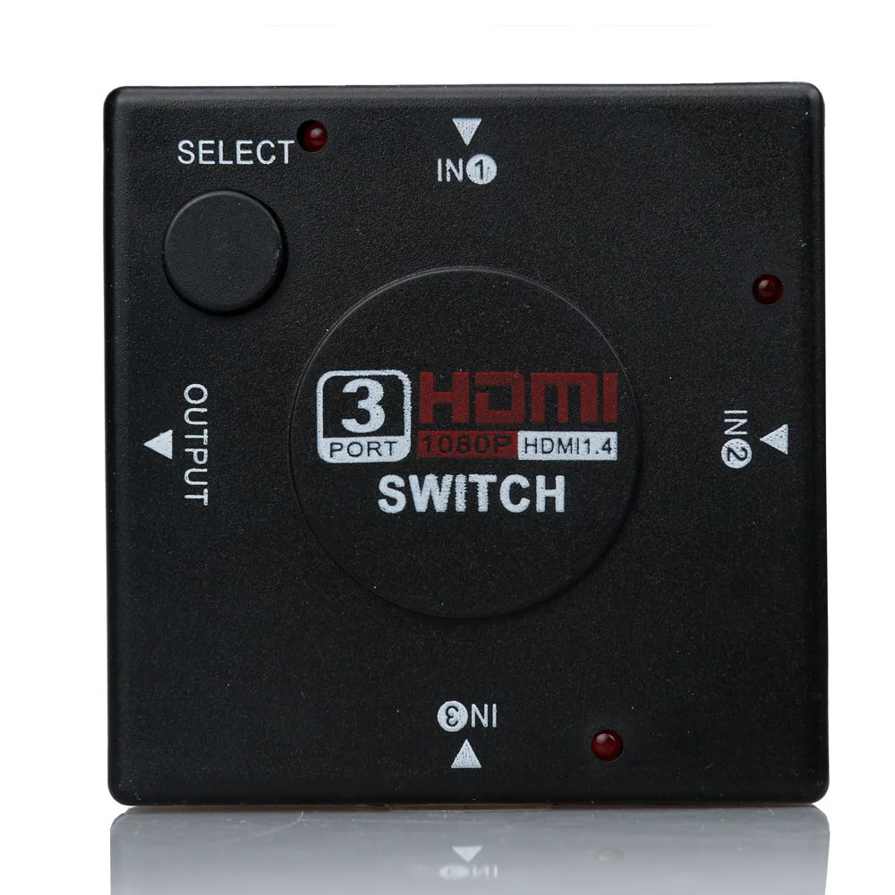 1 шт. мини 3 порта HDMI коммутатор переключатель входа выход Селекторный кабель для