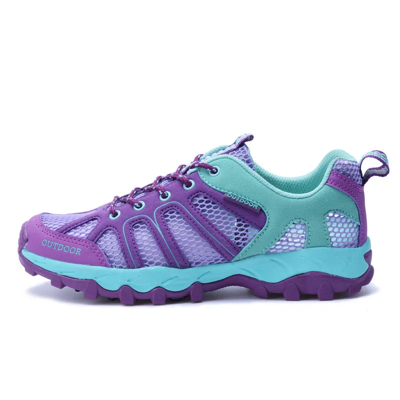SOCONE Мужская Уличная обувь быстросохнущая дышащие кроссовки Пеший Туризм обувь Для мужчин Для женщин сандалии для прогулки рыбацкий трекинговый воды сандалии - Цвет: Women Purple