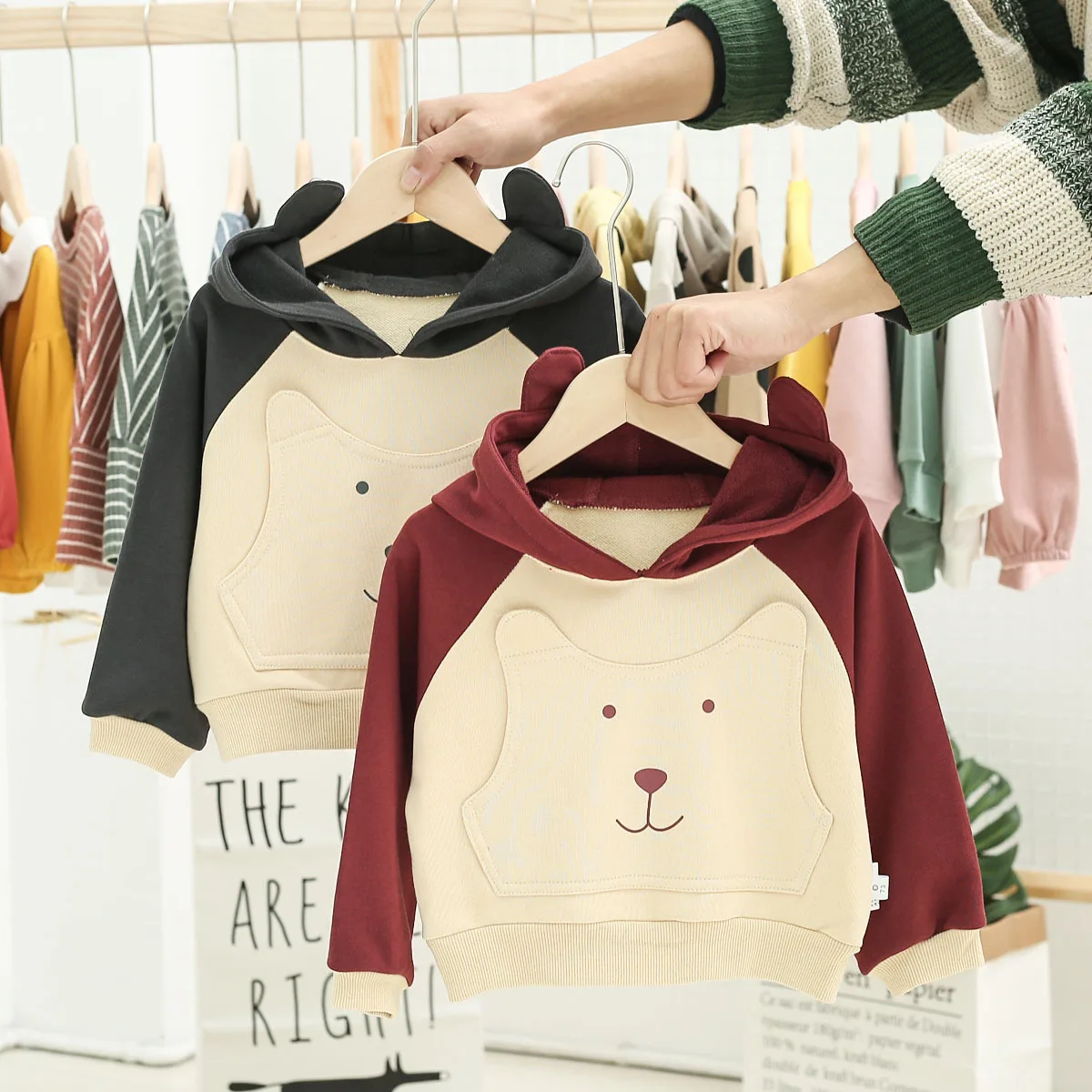 

Baby Boys Bear Hoodies Children Hoodies Boys Spring Autumn Coat Kids Long Sleeve Casual Outwear Baby Clothing Boys' Hoodies