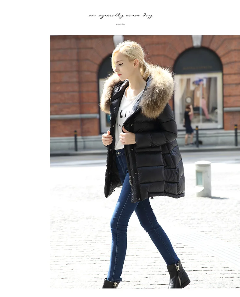 2018 Women Winter Loose Down Jackets Hooded Big Fur Collar Parkas Plus Size Coat Women Korean A Style Padded Down Jacket AS039 (15)